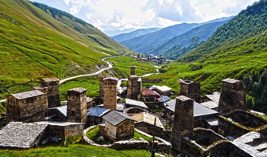 USHGULI is an attractive tourist village in Georgia.